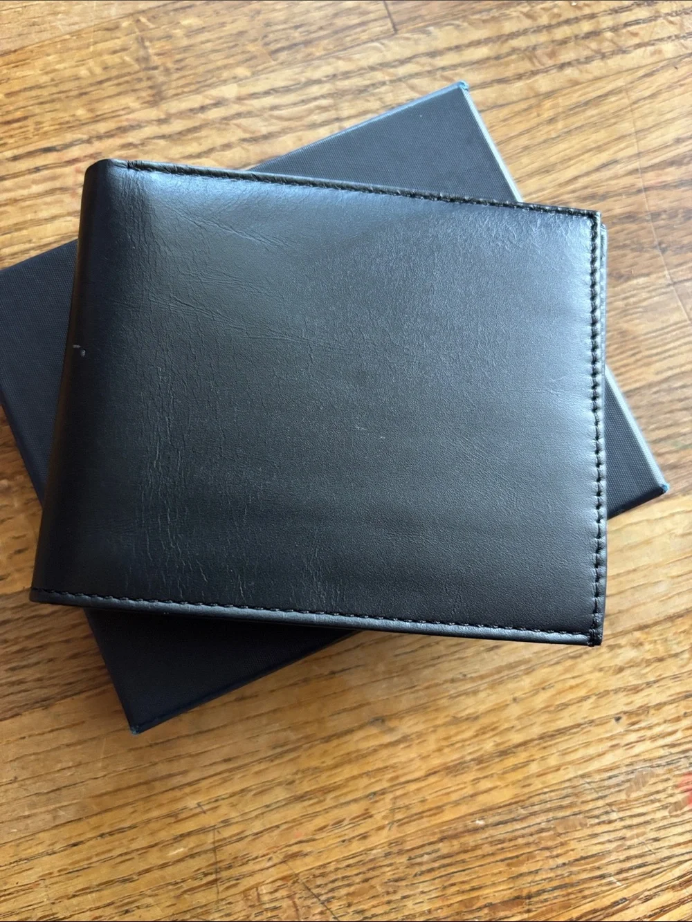 Polo by Ralph Lauren Black Leather Bi-Fold Wallet with Embossed Pony